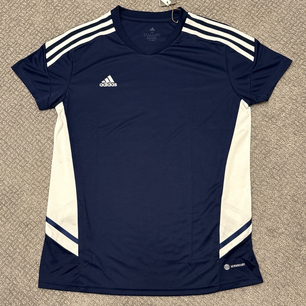 NWT Adidas Women’s Dark Blue & White Condivo 22 Sports Jersey